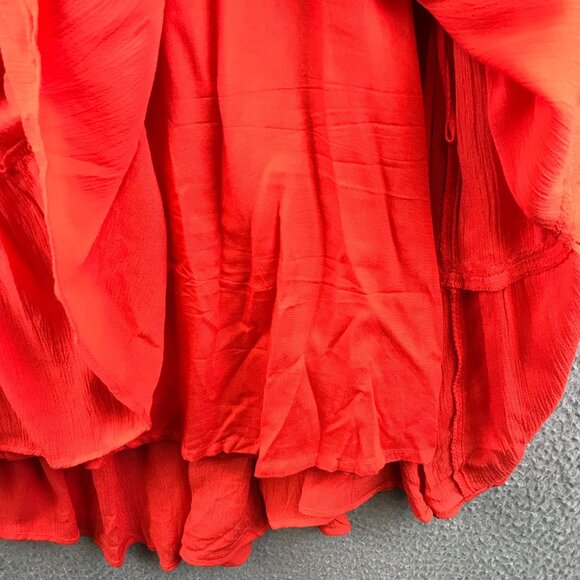 Free People Embroidered Boho Peasant Tunic Top With Floral Detailing XS - Picture 6 of 16